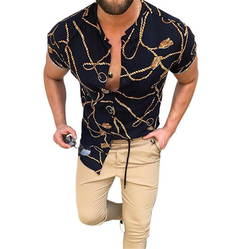 Camisas masculinas casuais, camisas polo bordadas com manga curta, masculinas para primavera e verão, nova, 2021