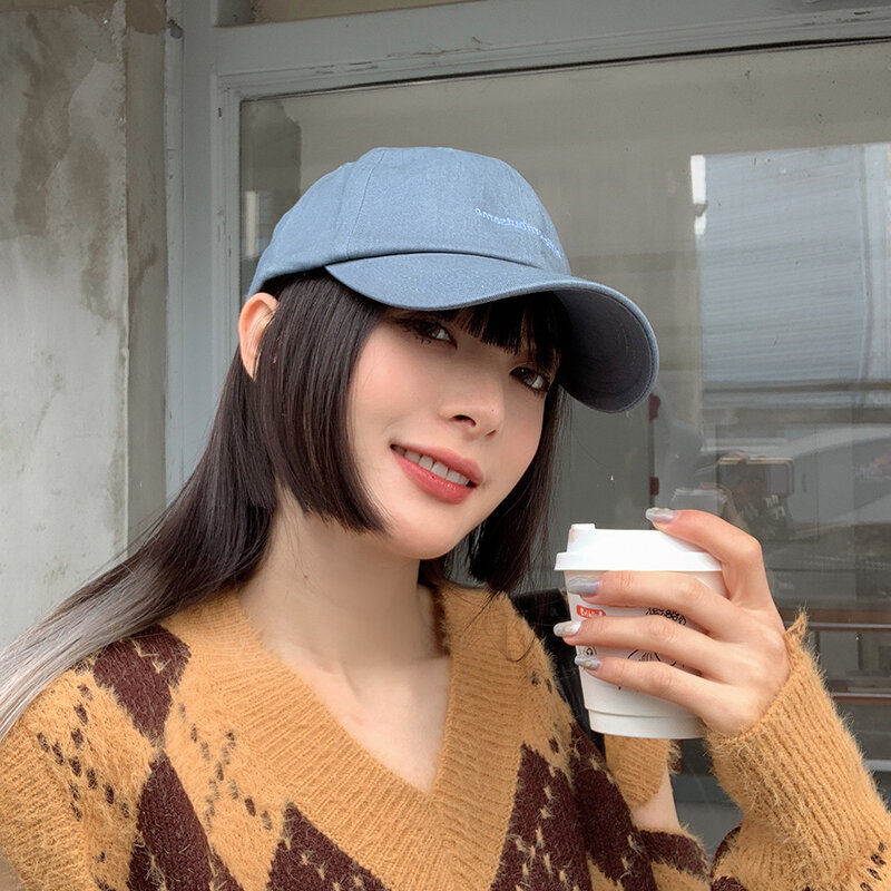 2021 neue Hut Weiblichen Koreanischen Ins Spezielle-Interesse Mode Marke Schirmmütze Gesicht-Zeigt Grundschule Student Vintage sonnenschirm