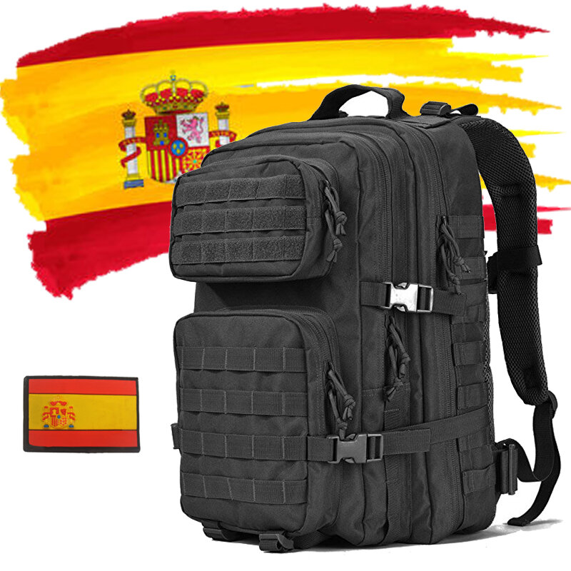 Spain Flag Tactical Backpack Military Men Army Bag Assault Attack Outdoor Travel Camping Climbing Fishing Hunting Mochila Bag