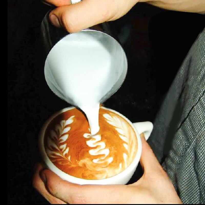 Jarra de Espumador de leche de acero inoxidable, jarra de café Espresso de cocina fantástica, artesanal Barista, café, Latte, Espumador de leche