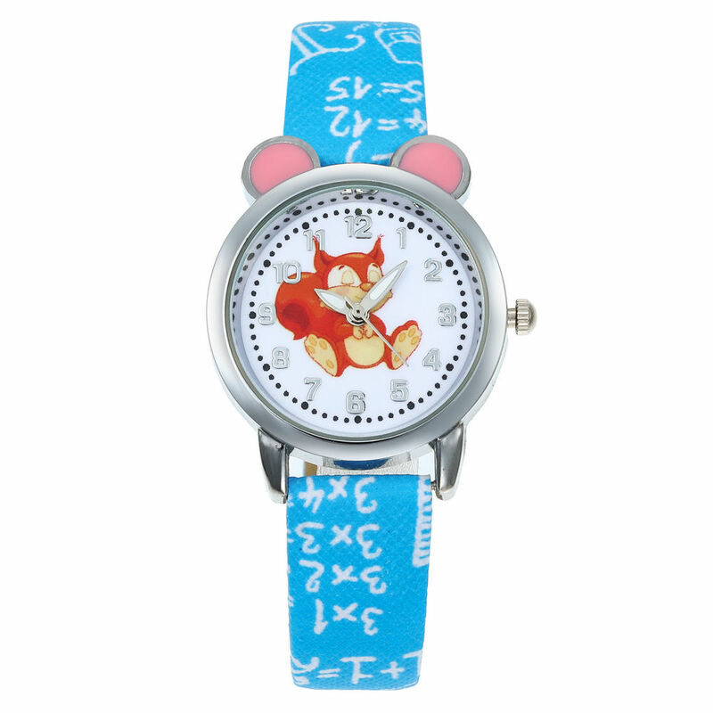 Relogio Masculino – montre-bracelet analogique en cuir pour enfants, montre à Quartz, marque de luxe, Design rétro, motif renard, dessin animé