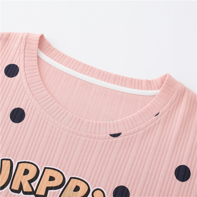 Cotton Pajamas Women's Spring and Autumn Long Sleeve Korean Cute Can Be Worn Out in Autumn and Winter All Cotton Thin