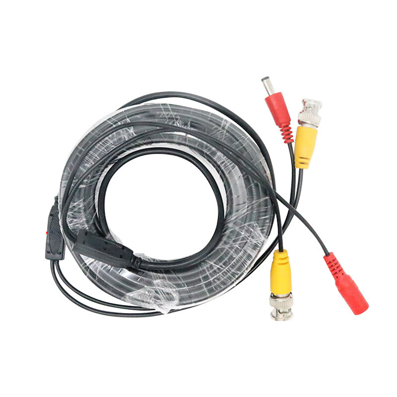 Cable de vídeo BNC + conector DC, núcleo de cobre, ACCESORIOS CCTV, Cable de cámara analógica para sistema DVR de vigilancia AHD