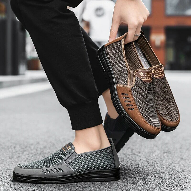 ADMAR Mesh Shoes Men Summer Classic Loafers Men Casual Shoes Breathable Walking Men Shoes Men Moccasins Loafers Male Footwear