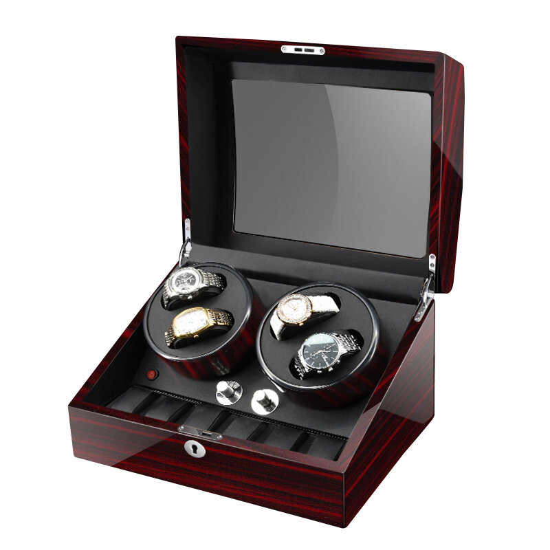 Remontoir de montre pour montres automatiques, nouvelle Version 4 + 6, boîte d'accessoires en bois, collection de rangement de montres