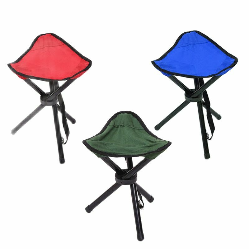Duży trójnożny stołek na zewnątrz krzesło wędkarskie przenośne składane małe pole ławki trójkątne krzesło kempingowe