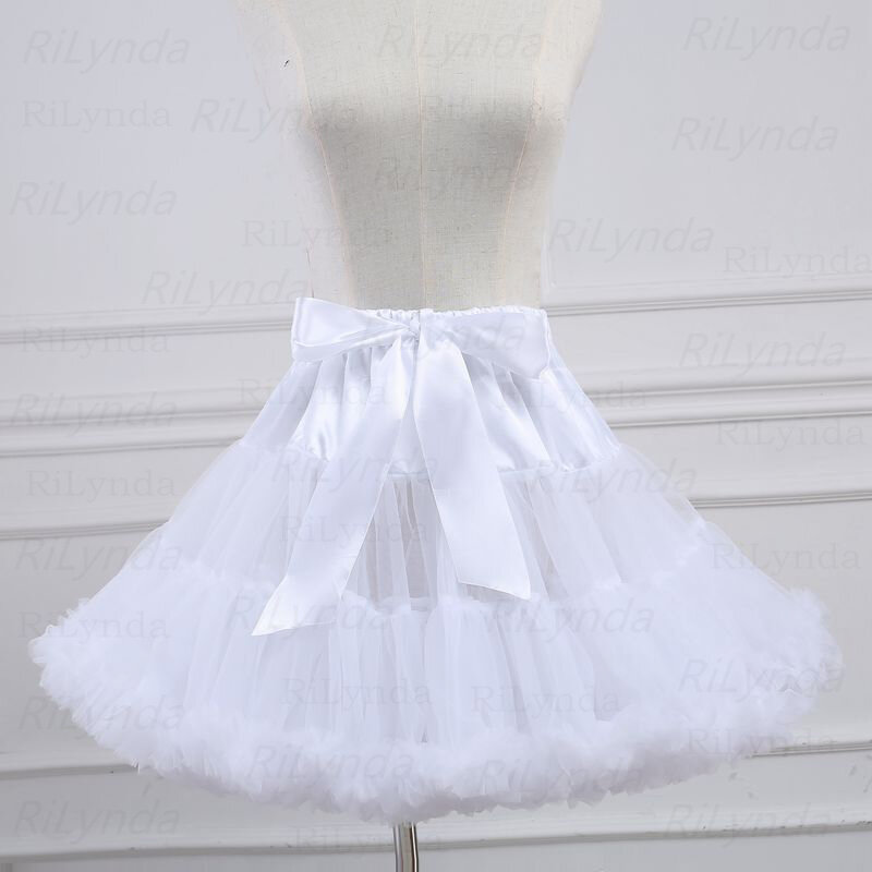 Rok Dalaman Wanita Crinoline Bridal Petticoat Baru untuk Pesta Tutu Rok Tari Balet Hitam Putih Biru
