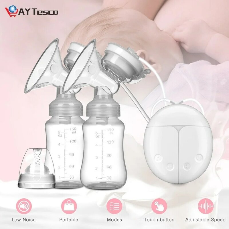 Bomba de mama elétrica unilateral e bilateral bomba de mama manual de silicone acessórios de amamentação do bebê