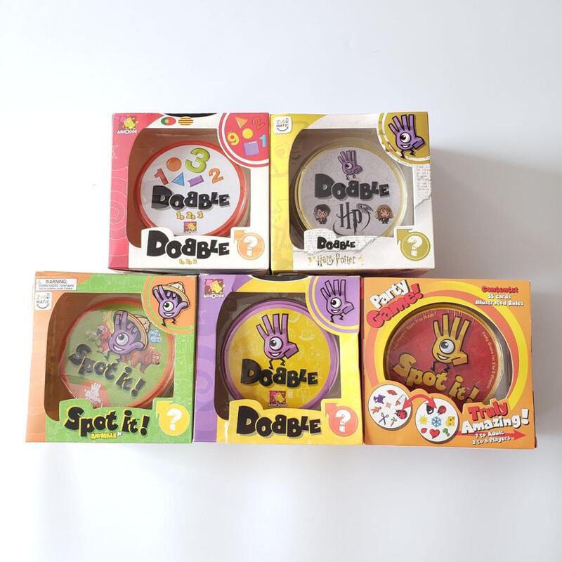 Dobble gioco di carte HP Style Spot Toy Iron Box Potter Sport Game giochi da tavolo per bambini regalalo con una scatola di carta