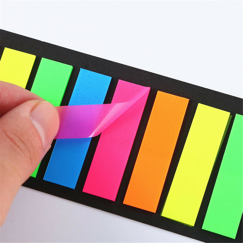 200 arkuszy fluorescencja kolorowy papier notatnik kartki samoprzylepne zakładka Marker naklejki biurowe szkolne artykuły biurowe notebooki