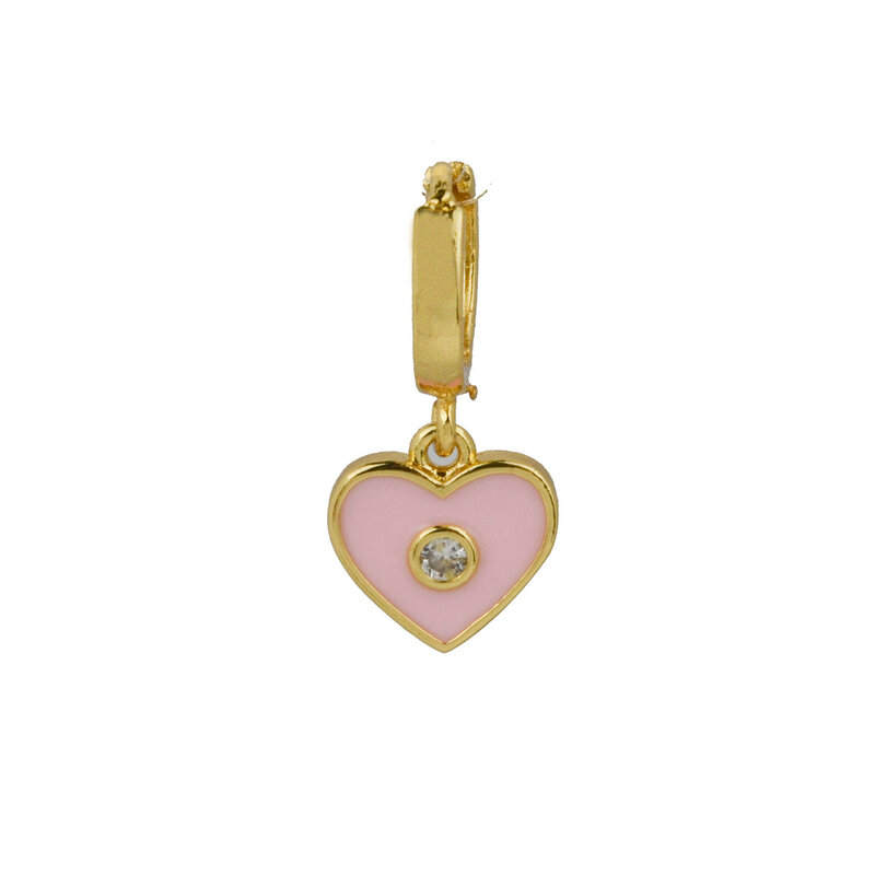 1個ゴールドプレートエナメルブラブラ女性のチャームドロップイヤリング複数のスタイルポリッシュミニマ宝石