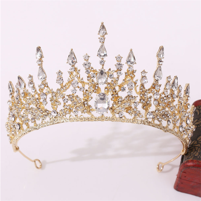 FORSEVEN ใหม่ Vintage Baroque Headbands คริสตัล Tiaras Crowns เจ้าสาว Noiva Headpieces เจ้าสาวงานแต่งงานเครื่องประดับผมสำหรับผู้หญิ...