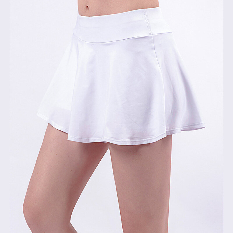 Летние шорты с высокой талией для йоги, танцев, из двух частей, Женская теннисная юбка для бадминтона и бега, быстросохнущая юбка для фитнеса