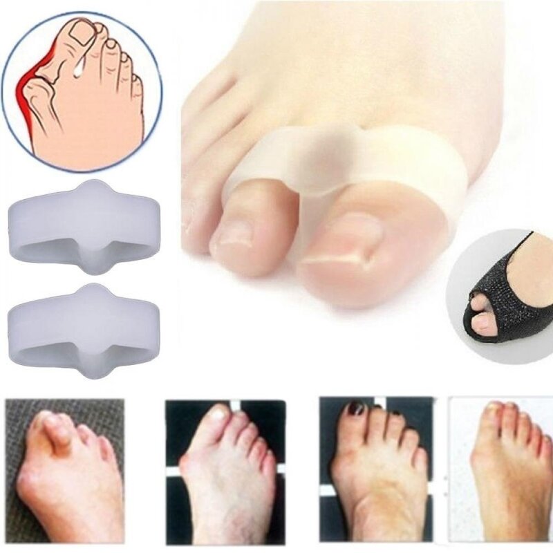 Corrector Pain Relief Stretchers Bunion Toe Separatoren Gel Richt 2 Löcher