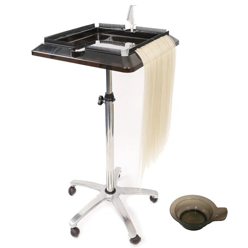 Beauty Salon Trolley Hairdesser Service Barber Trolley Hair Extension Hair Coloring Station Holder Salon Rolling Cart with Wheel