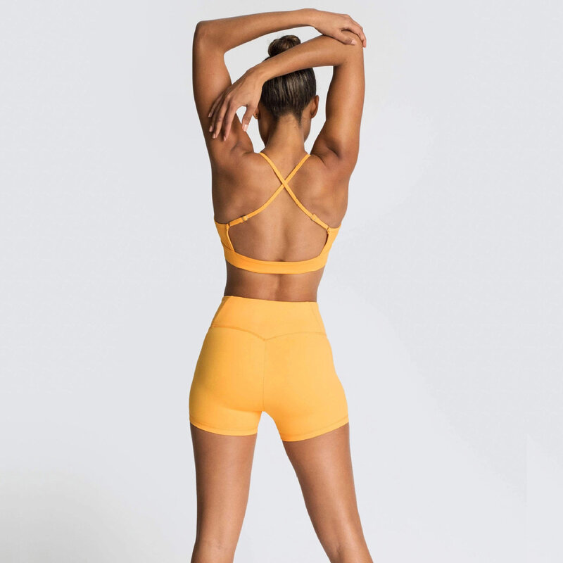 Conjunto de Yoga sin costuras para mujer, ropa de gimnasio deportiva, sujetador Sexy y Leggings de realce, 2 piezas