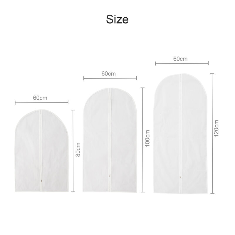 CellDeal 5PCs Foldable Dustproof Clothing Covers Suit Coat Protector Case Organizer Dust Cover Clothes Hanging Bags Wardrobe