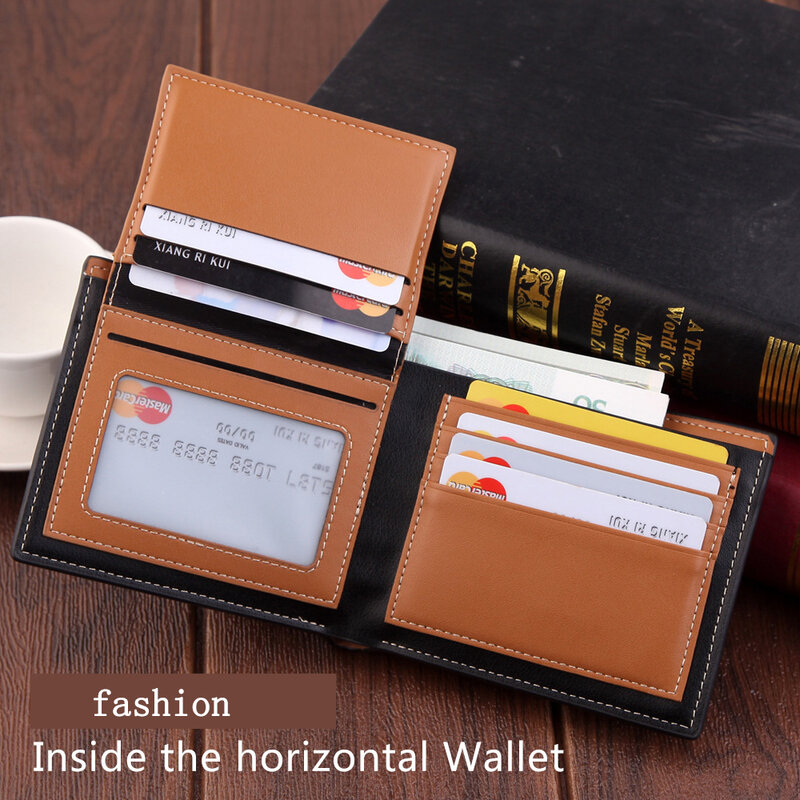 Jifanbull-محفظة رجالية قصيرة ، محفظة جلدية بلورية ريترو ، محفظة بطاقات متعددة ، مجموعة جديدة 2020