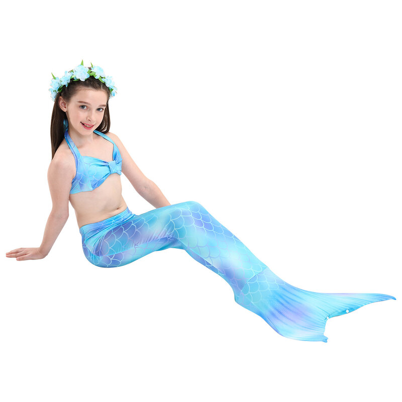 Maillot de bain queue de sirène, pour la plage, Costume de sirène Cosplay, robes de fête de princesse pour filles