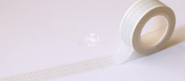 Washi Tape de papel japonés, cinta adhesiva de cuadrícula azul de 1,5 cm x 10m, planificador DIY, pegatinas, cintas decorativas de papelería, 1 unidad