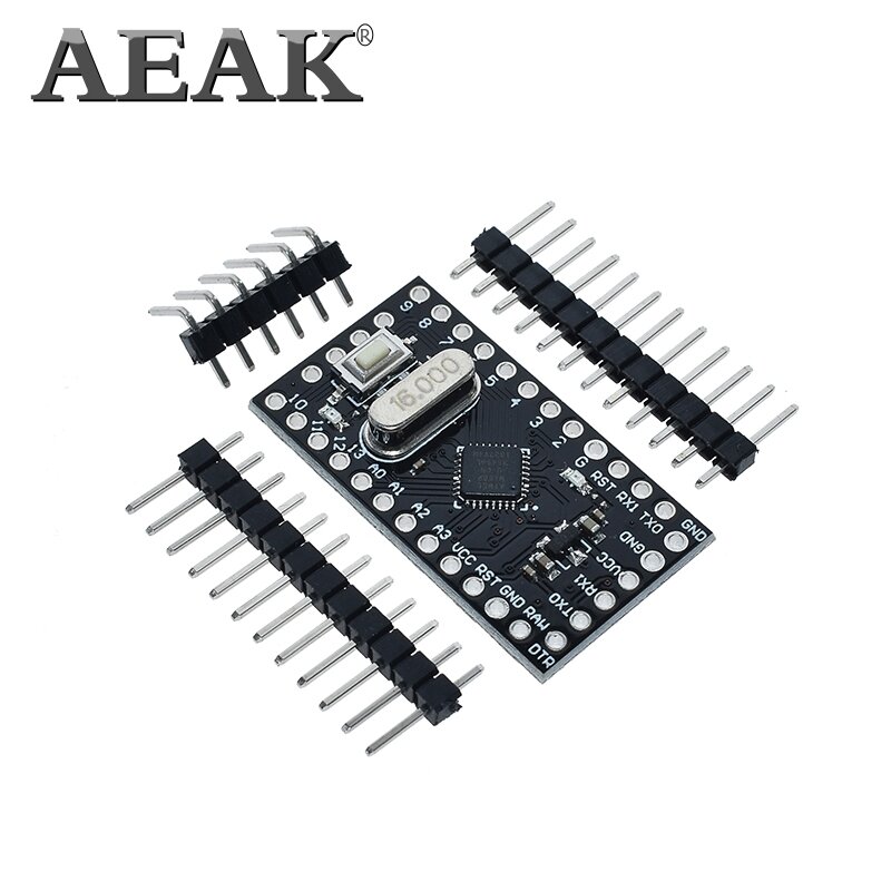 Aeak Pro Mini Modul Atmega168 5V 16M untuk Arduino Kompatibel Nano Microcopy Kontrol Mikro Papan