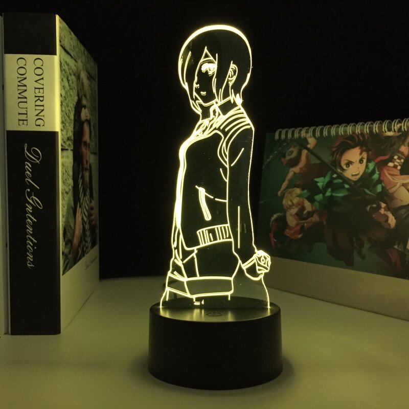 Anime Tokyo Ghoul rysunek 3D lampa Touka Kirishima dla fajny prezent urodzinowy dekoracja sypialni lampka nocna Tokyo Ghoul akrylowe lampa LED