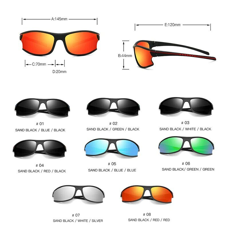 Brand Design Polarized Sunglasses Men Women Driver Shades UV400 Male Vintage Sun Glasses Men Square Mirror Fishing Oculos de sol