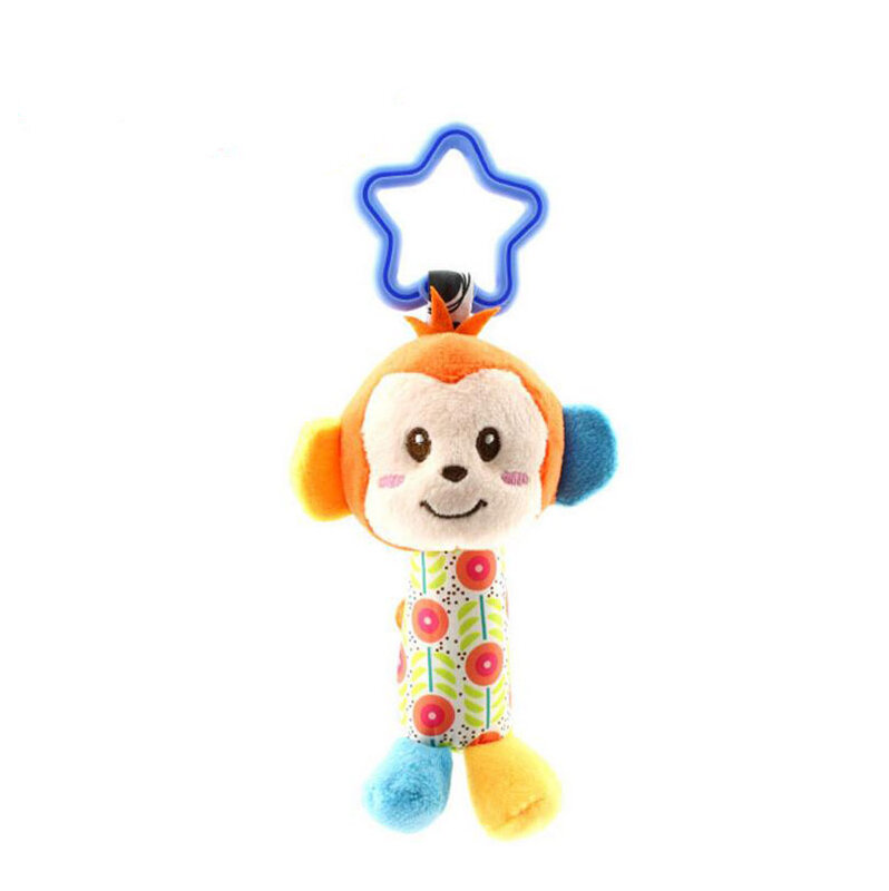 Baby Kids Rattle Toys Cartoon Animal Plush Hand Bell Baby Stroller Crib Hanging Rattles Infant Baby Toys Gifts L0262