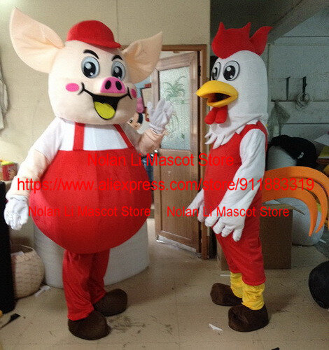 고품질 닭과 돼지 마스코트 의상, 만화 애니메이션 코스프레 파티, 크리스마스 할로윈 선물 193