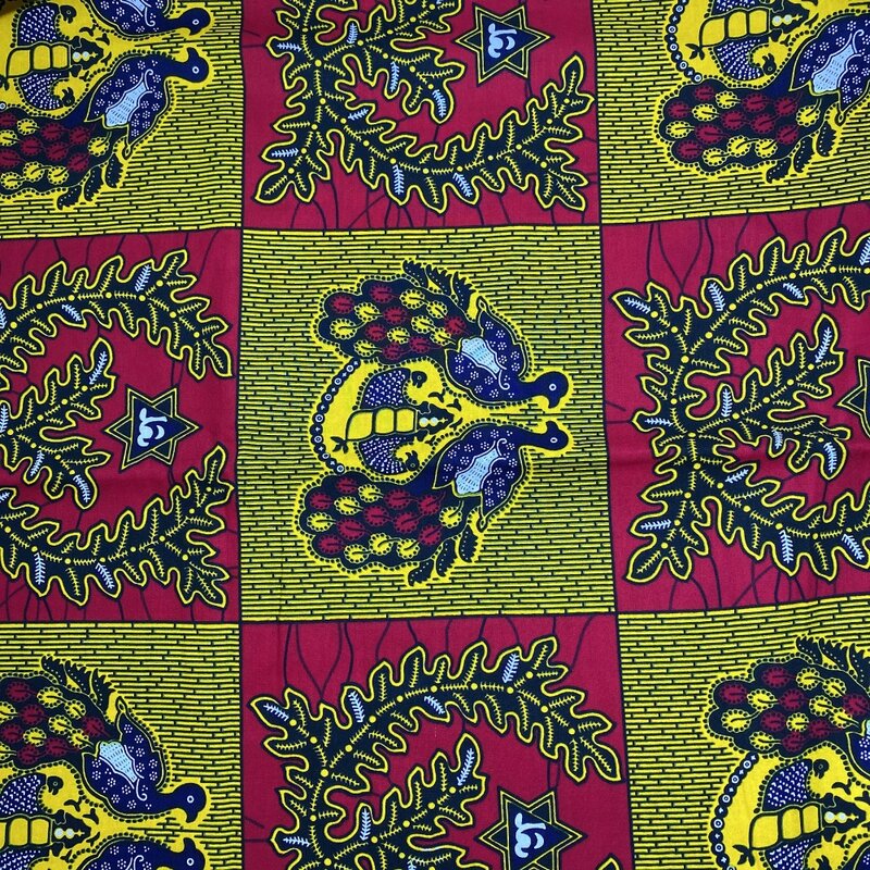 100% kapas kualitas tinggi tissu 6 meter Ankara cetakan Afrika batik pagne lilin nyata kain gaya Afrika