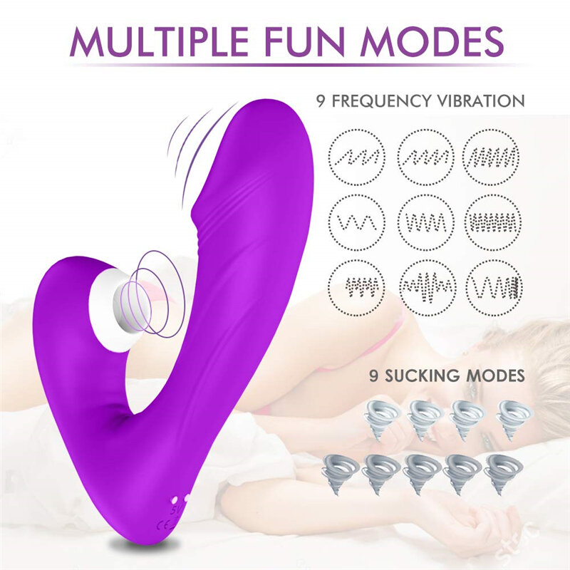 Clitoral Sucking & G-spot Vibrator,  2 In 1 Oral Sucker Clitoris Vibe , Wearable Wireless Control Adult Sex Toy for Women.