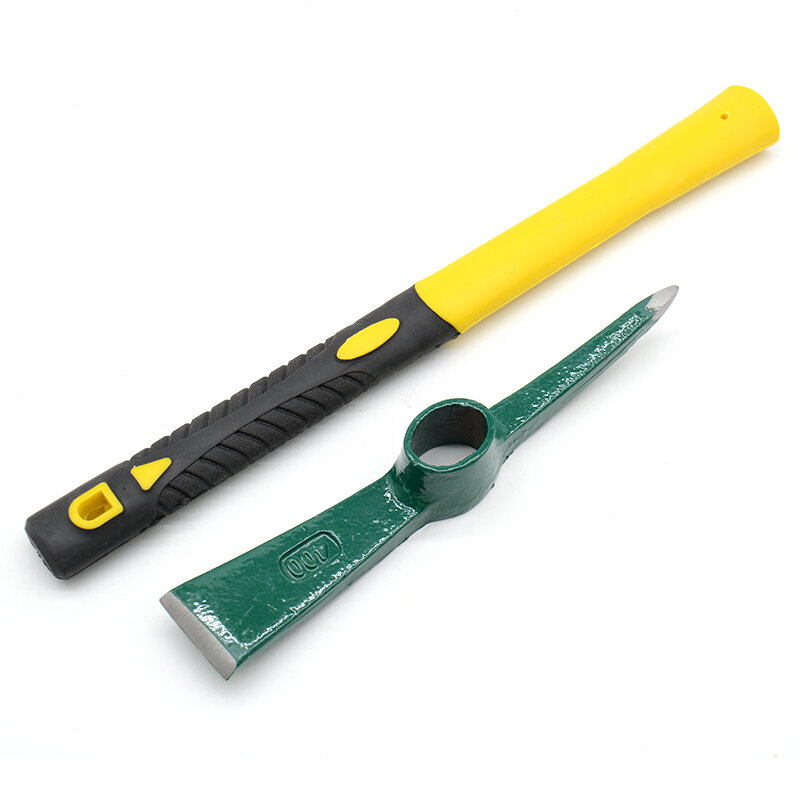 Pickaxe-mango de fibra de vidrio para acampar al aire libre, herramientas de mano para jardín, de tamaño pequeño