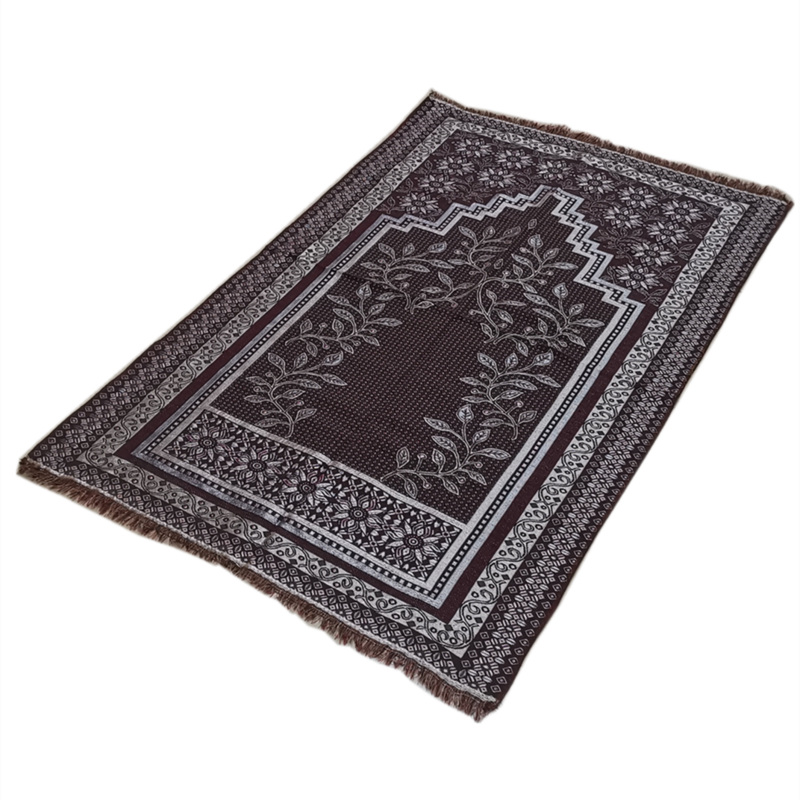 Frete grátis tapete de oração tecido fino chenille orando tapete para homem e mulher muçulmano orando janamaz ramadan ou eid presente