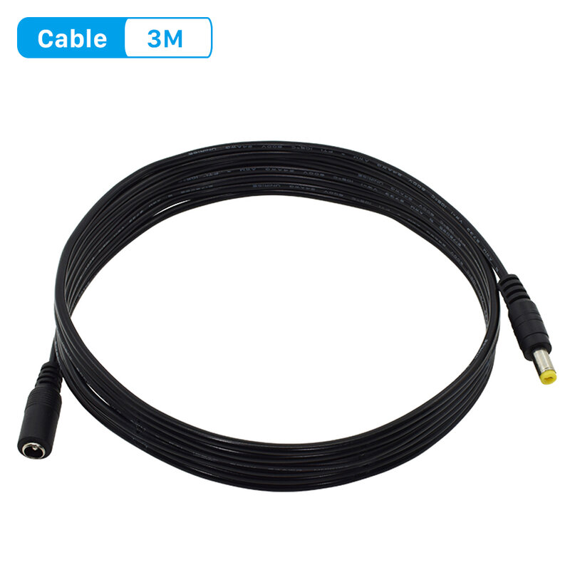 Cable de extensión de alimentación CC para cámara CCTV, enchufe macho de 3/10 pies a 5,5mm x 2,1mm, Cable de extensión de 12 voltios, 1 Uds.