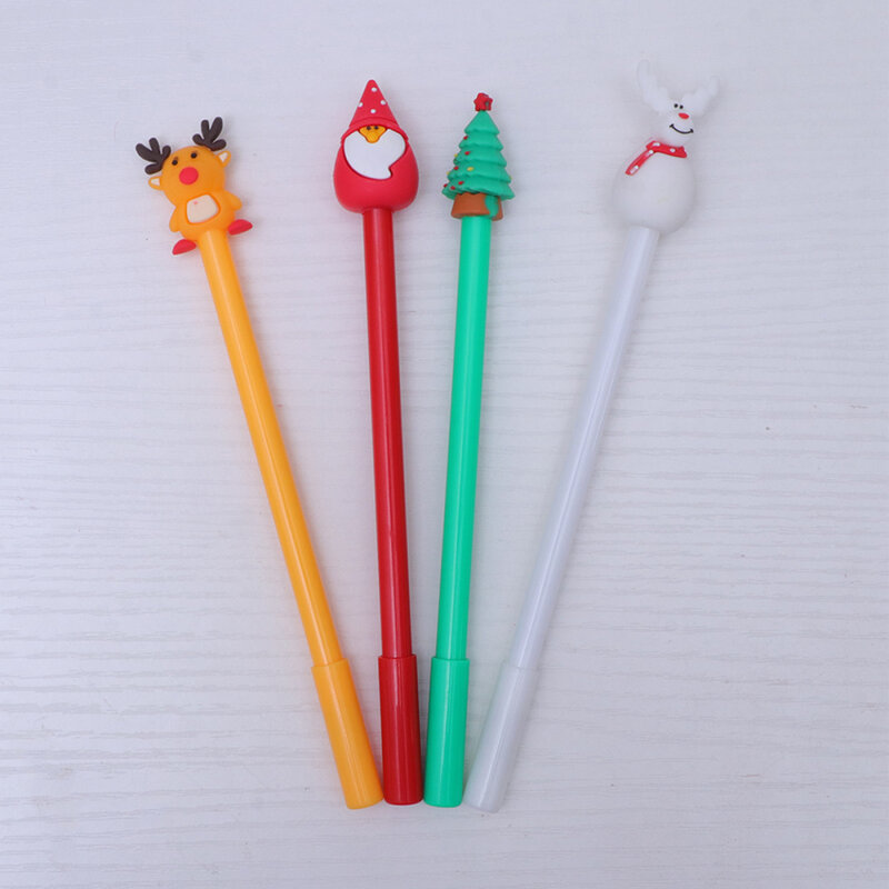 8 قطعة عيد الميلاد تصميم الكرتون أقلام حبر جاف توقيع أقلام طالب لوازم مكتبية