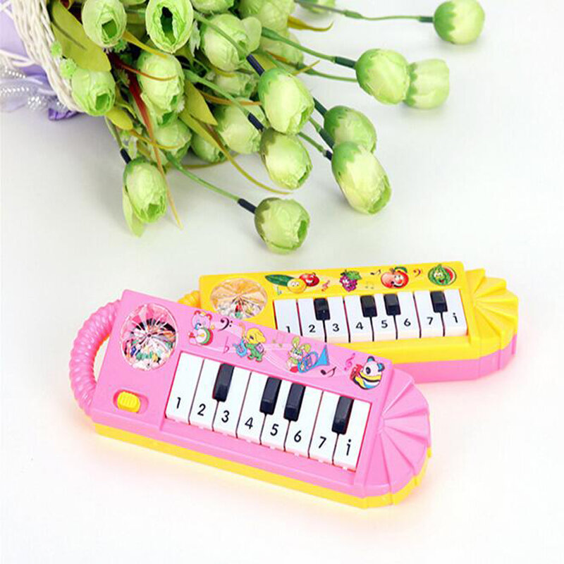 Цельнокроеное платье пластиковый детские, для малышей электрическое фортепиано Музыкальные инструменты Погремушки колокольчик новорожде...