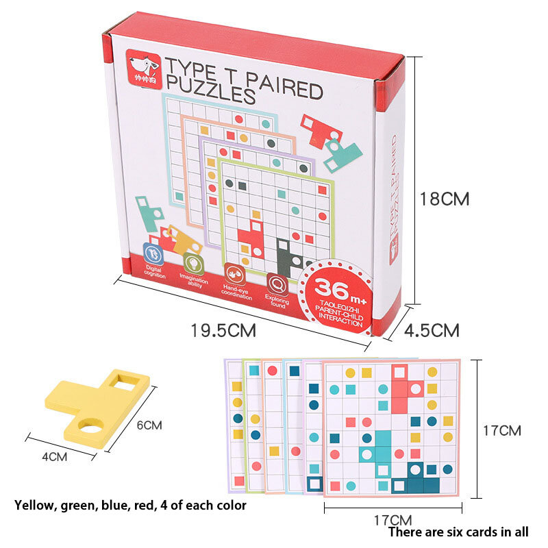 Kinderen Puzzel Speelgoed Vorm Matching Game Kleur Cognitieve Logisch Denken Focus Op Geavanceerde Training Board Games Montessori