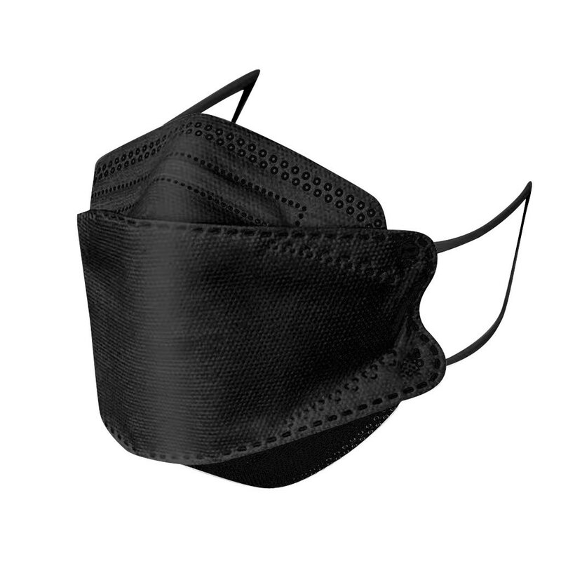 Black Face Masks For Women Fish Shape Mouth Mask Non-woven Fabric Mascarillas Protective Facemask 5/10/20/30/50/100pcs wholesale