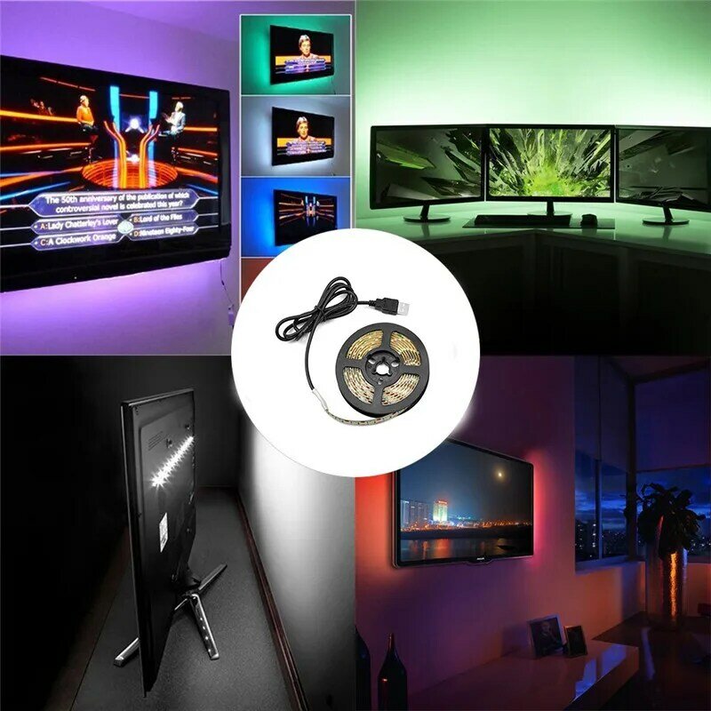LED Strip Lights RGB SMD2835 DC5V 1M 2M 3M 4M 5M USB Infrared Control Flexible Lamp Tape Diode TV Background Lighting Led luces