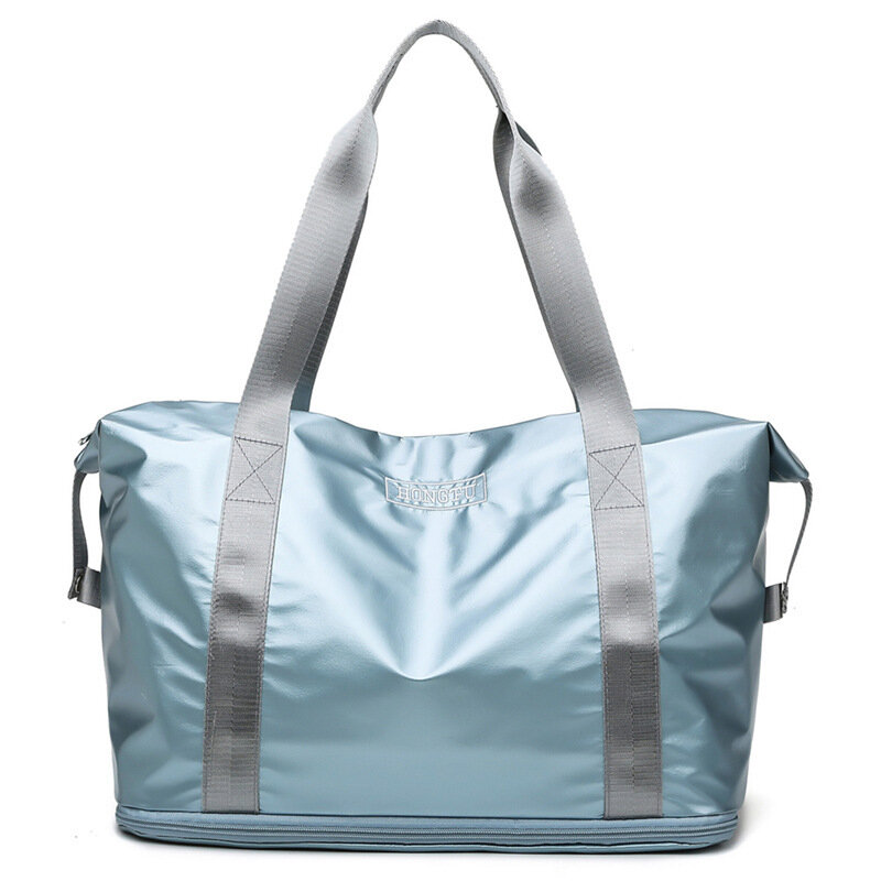 패션 여행 폴리에스테르 방수 가방 여성용 단거리 휴대용 대용량 노동 저장 어깨 핸드백, 피트니스