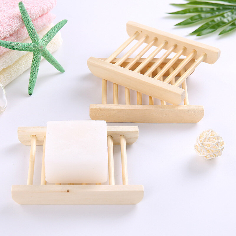 Bandeja porta sabonetes eco friendly, 10 peças de pratos de sabão de bambu recipiente portátil para banheiro