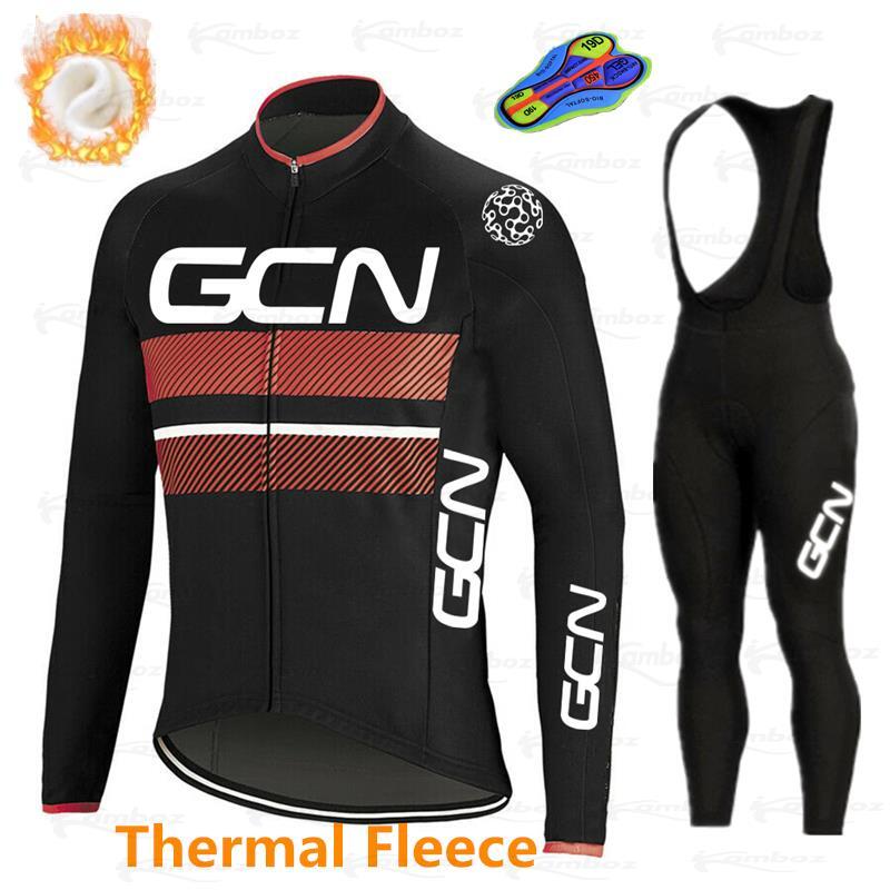 Neue 2021 GCN Winter Thermische Fleece Set Männer Lange Radfahren Kleidung Sport Reiten Bike Triathlon team MTB Kleidung Bib Hosen warme Set