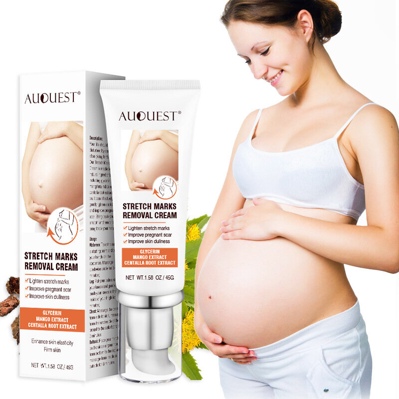 Crema antiestrías y eliminación de cicatrices para mujeres embarazadas, potentes estrías, patrón de obesidad, crema de maternidad para reparación corporal de la piel
