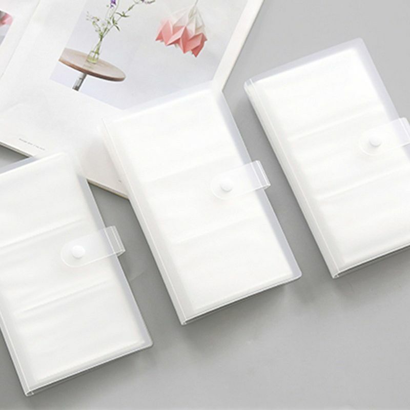 240 Slots Transparent PP Cover Business Card Book Large Capacity ID Holders Ticket Collection Clip