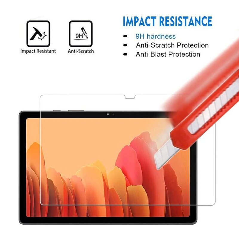 Vetro temperato 9H per Samsung Galaxy Tab A7 10.4 pollici 2020 Tablet pellicola protettiva per schermo SM-T500 T505 T507 pellicola protettiva gratuita