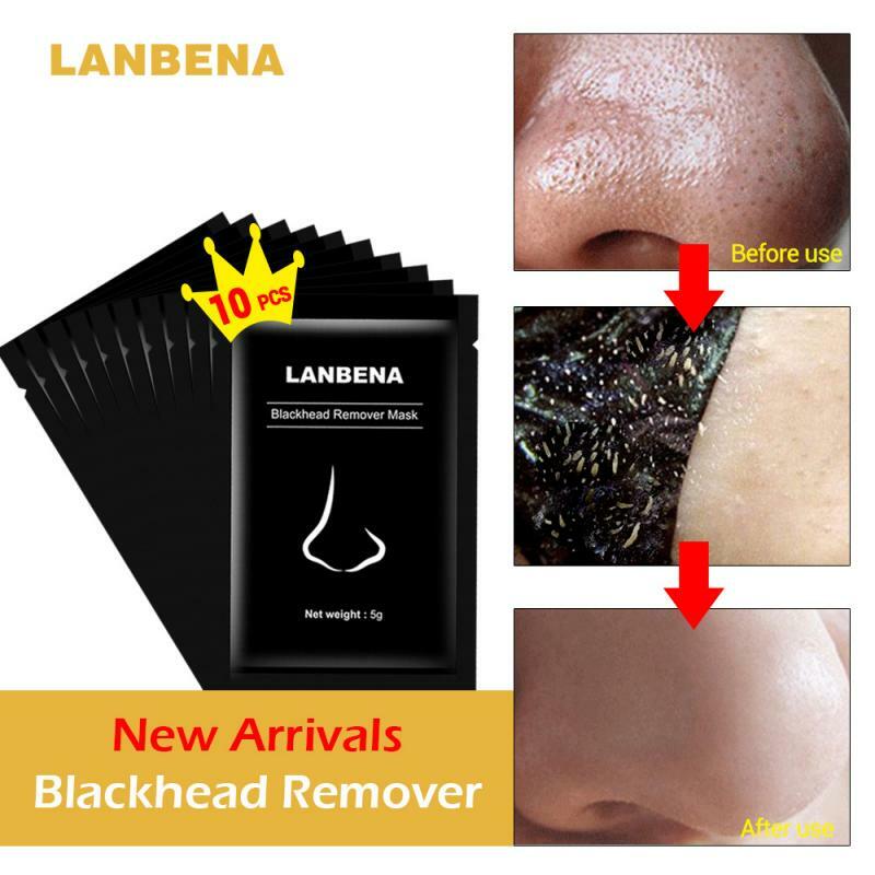 LANBENA-قناع إزالة الرؤوس السوداء من الأنف ، قناع الطين للعناية بالبشرة ، علاج حب الشباب ، TSLM1