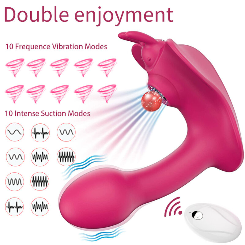 Vibradores de succión de Vagina de silicona para mujer, con control remoto de clítoris estimulador, Juguetes sexuales