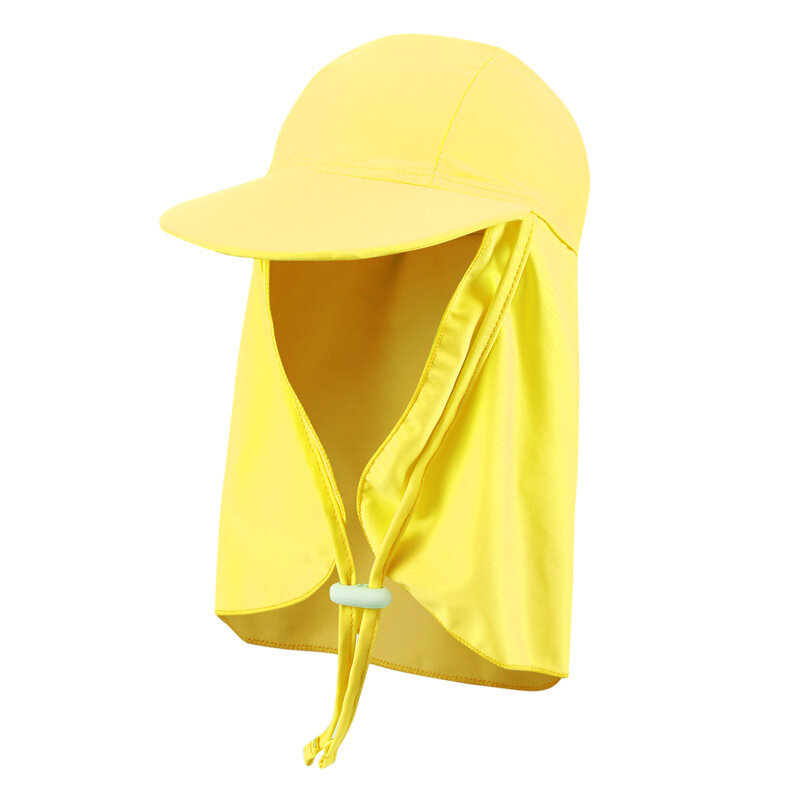5-12Y dzieci chłopcy dziewczęta kapelusz przeciwsłoneczny nowy 2020 dzieci czepki kąpielowe głowa ochrona szyi czapki Spf 50 + czepek kąpielowy dla chłopca dziewczyna G-jx13