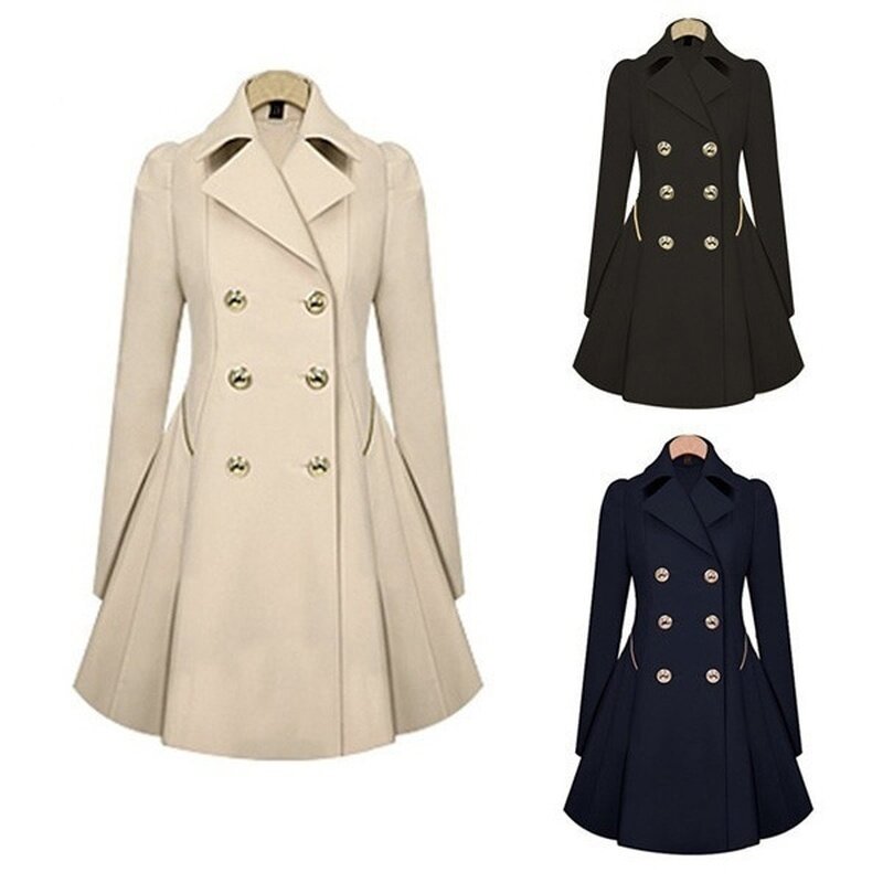 Zogaa – trench-coat Double boutonnage pour femme, coupe-vent chaud, décontracté, Long, collection automne 2020, grande taille