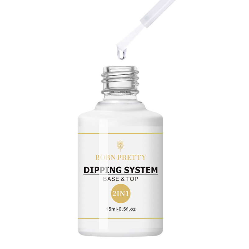 BORN PRETTY 7ml 15ml Dip Nail Powder System Base liquida Top Coat Activator Brush Nail Art Natural Dry senza lampada Cure